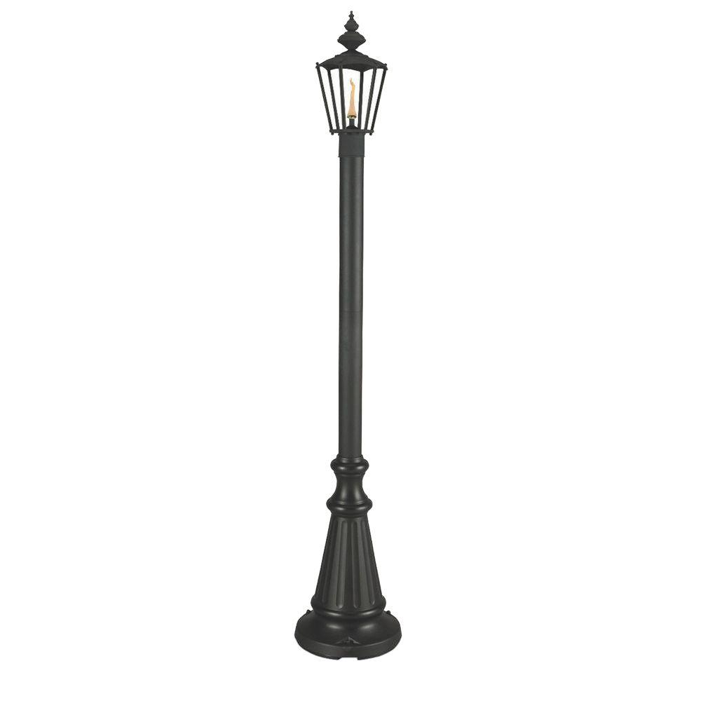 Tiki 128 Oz Citronella Scented Torch Fuel With Easy Pour System Islander Citronella Single Flame Outdoor Black Post Lantern