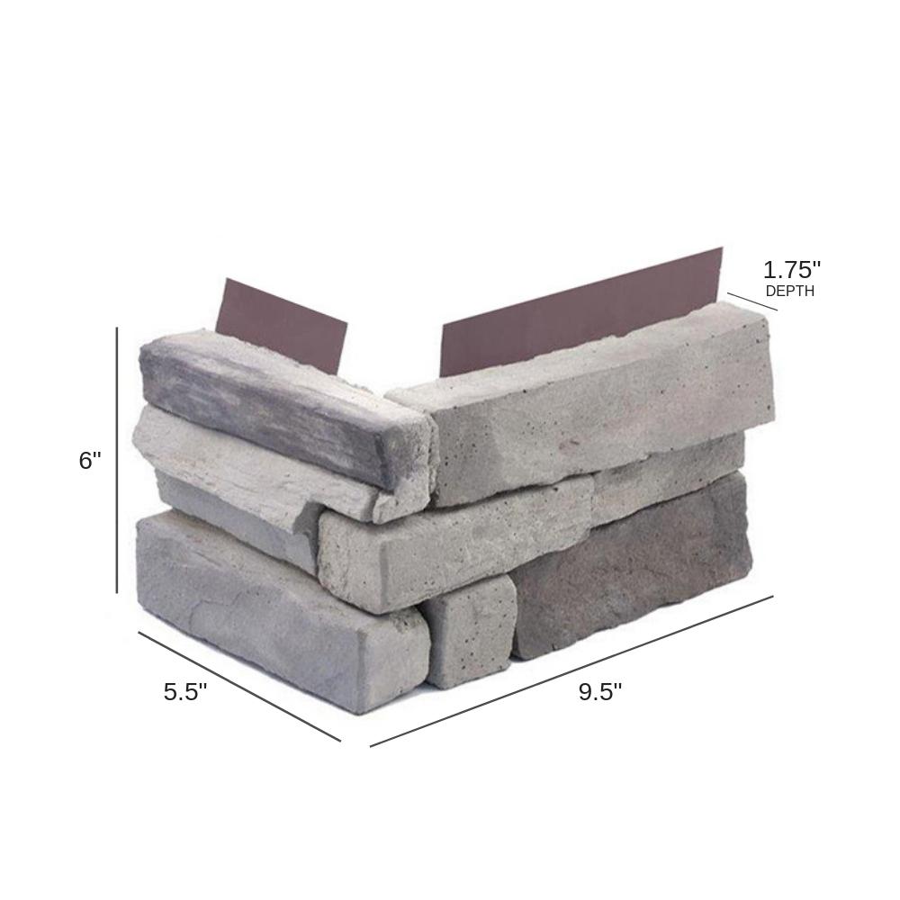 Adorn 1 75 In X 6 In Colorado Gray Stone Veneer Siding Corners Cgcorner The Home Depot