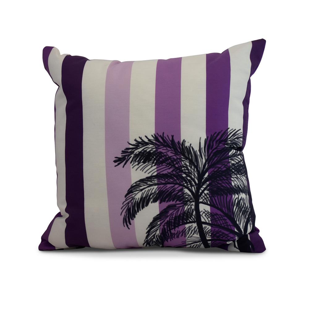 Thin Purple Striped 16 In X 16 In Throw Pillow Ps1195pu3 16