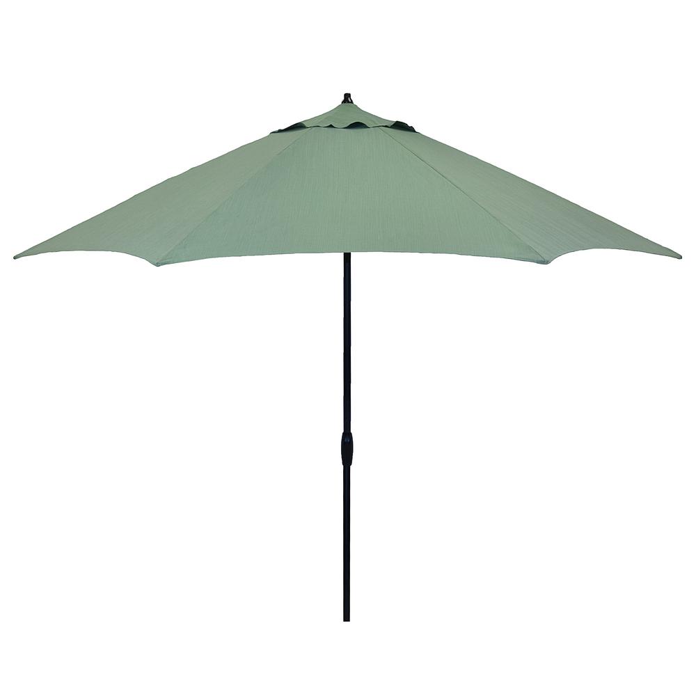 Plantation Patterns 11 Ft Aluminum Market Patio Umbrella In Surplus 9111 01241800 The Home Depot