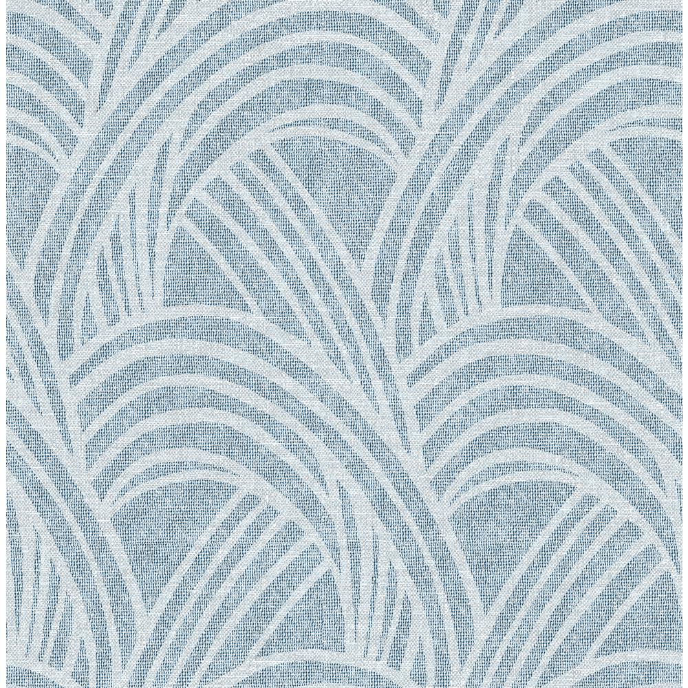 SCOTT LIVING Farrah Blue Geometric Wallpaper Sample297526217SAM The