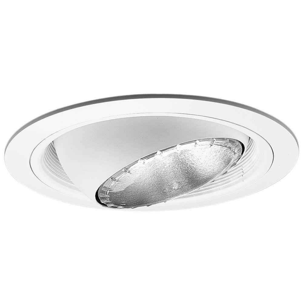 Halo 6 In White Recessed Ceiling Light Trim With Regressed