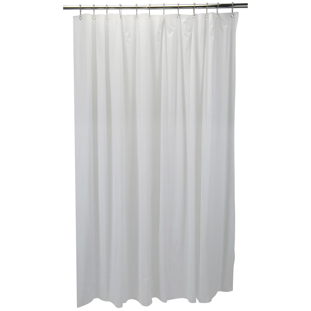 Slipx Solutions 82 In X 74 Mildew Resistant Extra Wide Peva Bath Bliss Sanitized 10 Gauge Peva 72 In White Shower Liner 22991