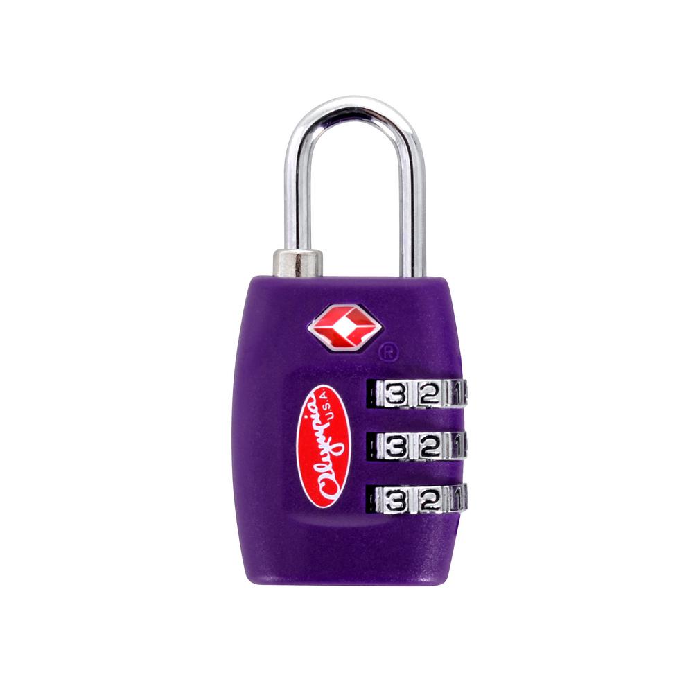 UPC 034828002502 product image for TSA 3-Dial Combination Lock, Purple | upcitemdb.com