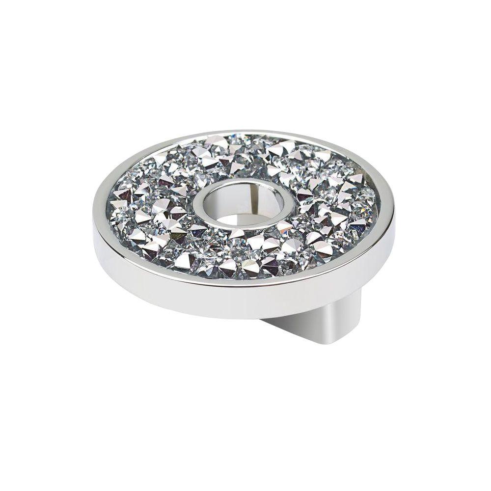 TOPEX Swarovski Crystal Collection 1.25 in. Chrome/Crystal KnobP2084.33CRLSWA The Home Depot