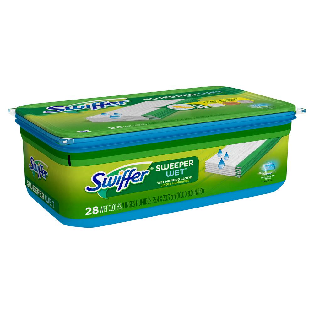 Swiffer Sweeper Wet Cloth Refills with Open Window Fresh Scent (3 - 28 ...