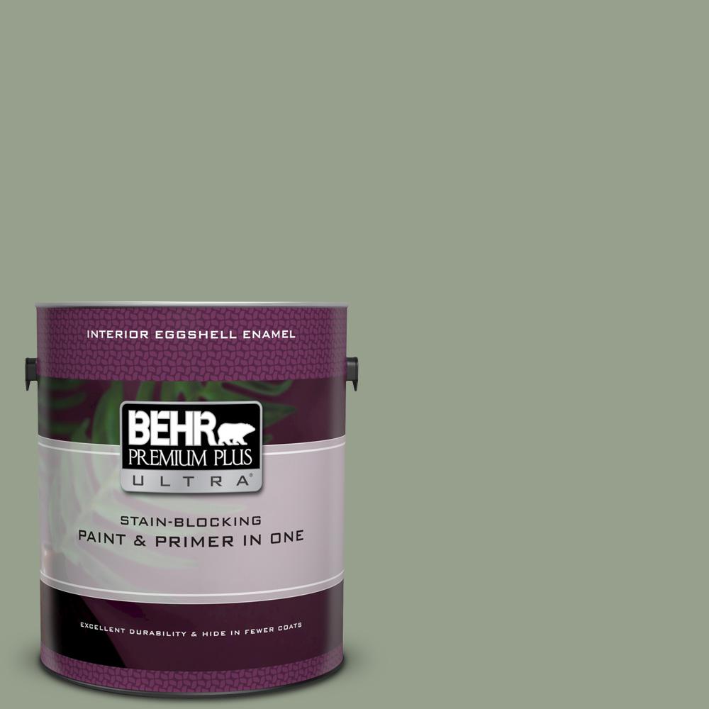 BEHR Premium Plus Ultra 1 gal. N3904 Bitter Sage Eggshell Enamel