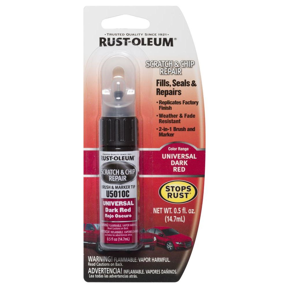 Rust Oleum Automotive 0 5 Oz Universal Dark Red Scratch Chip Universal Dark Red Scratch Chip Repair Marker