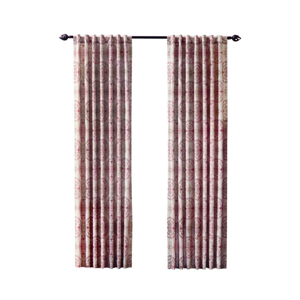 Filigree Light Filtering Window Panel In Spice 54 In W X 108 In