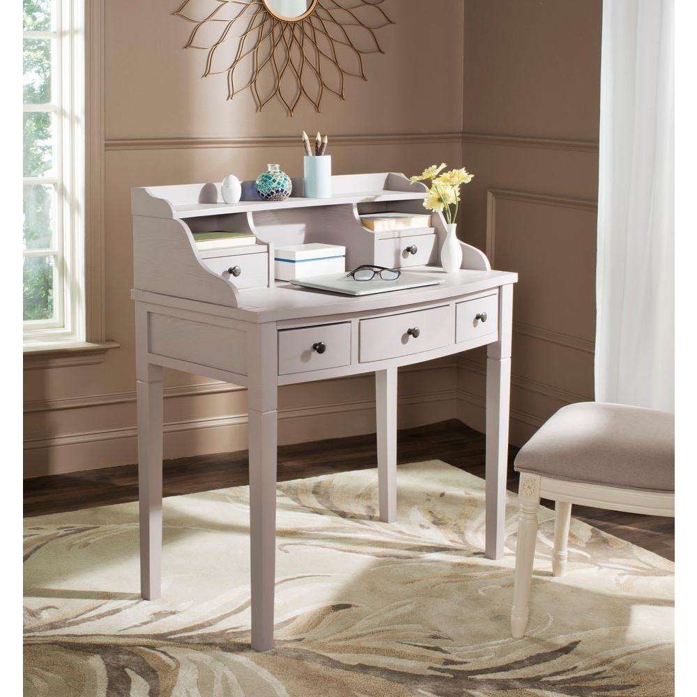 Safavieh Landon Quartz Gray Desk Amh6516c The Home Depot