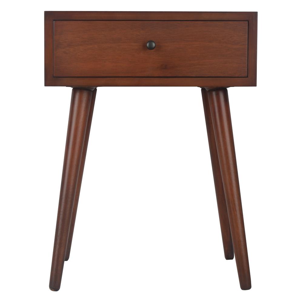 Decor Therapy Mid Century Walnut 1 Drawer End Table Fr6322 Decor Therapy Mid Century Walnut 1 Drawer End Table Fr6322