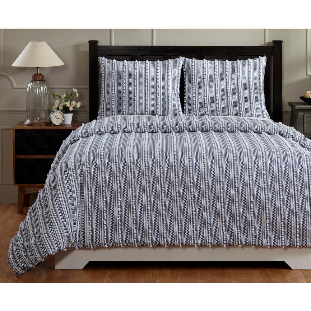 Better Trends Angelique 68 In X 90 In Navy Twin Comforter With