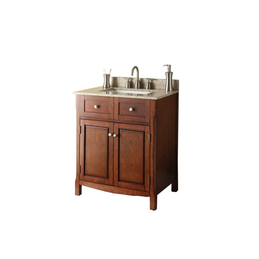30 in. W x 341/4 in. H x 21 in. D Vanity Only in Dark Cherry