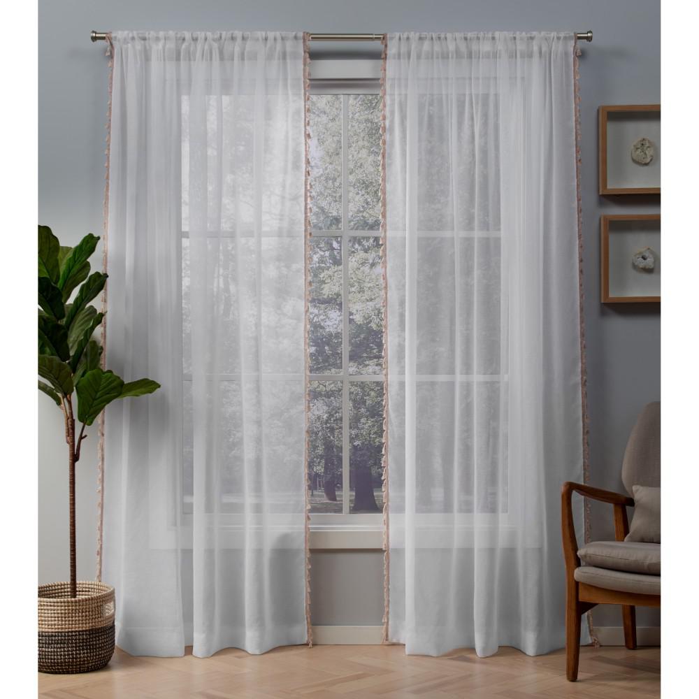 Exclusive Home Curtains Tassels 54 in. W x 108 in. L Sheer Rod Pocket
