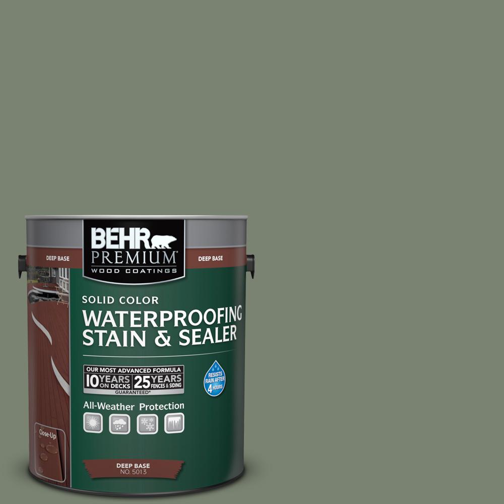 Behr Premium 1 Gal Icc 77 Sage Green Solid Color Waterproofing Icc 77 Sage Green Solid Color Waterproofing Exterior Wood