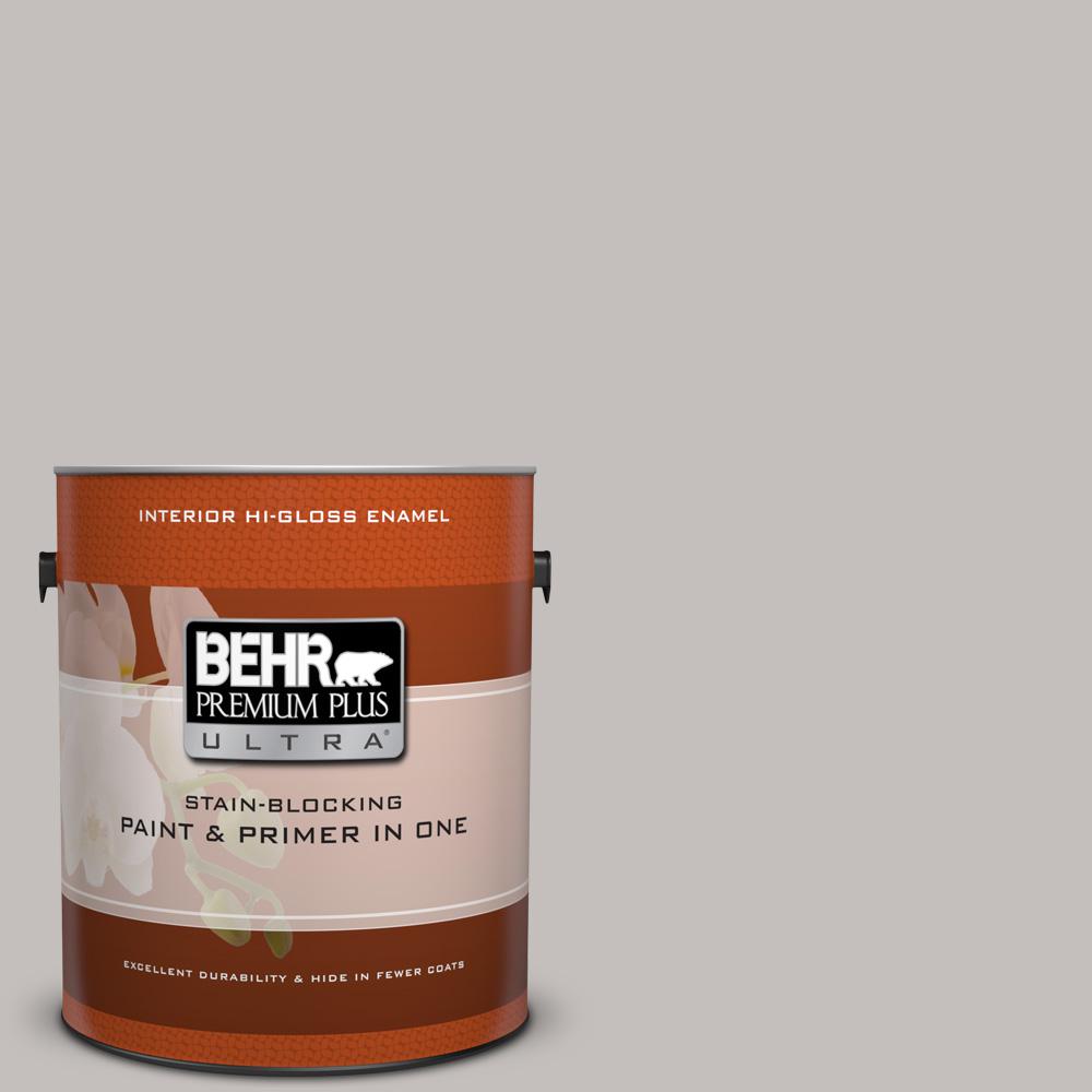 BEHR Premium Plus Ultra 1 gal. #PPU18-10 Natural Gray Hi-Gloss