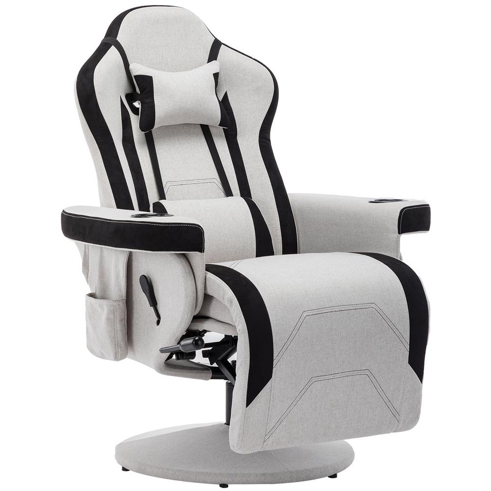 Gaming Chair Desk Ergonomic Swivel Chair High Back Racing Chair SK Depot/® High Back Racing Chair Swivel Adjustable PU Leather Computer Chair White