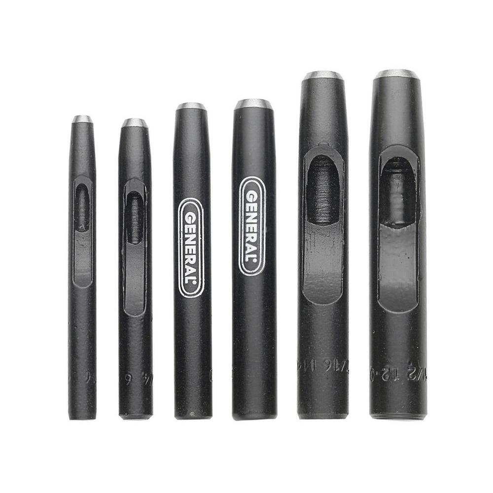 General Tools Hollow Steel Punch Set (6Piece)1280ST The Home Depot