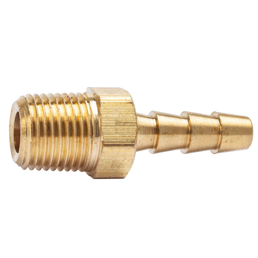 LTWFITTING 3/16 in. ID Hose Barb x 1/8 in. MIP Lead Free Brass Adapter ...