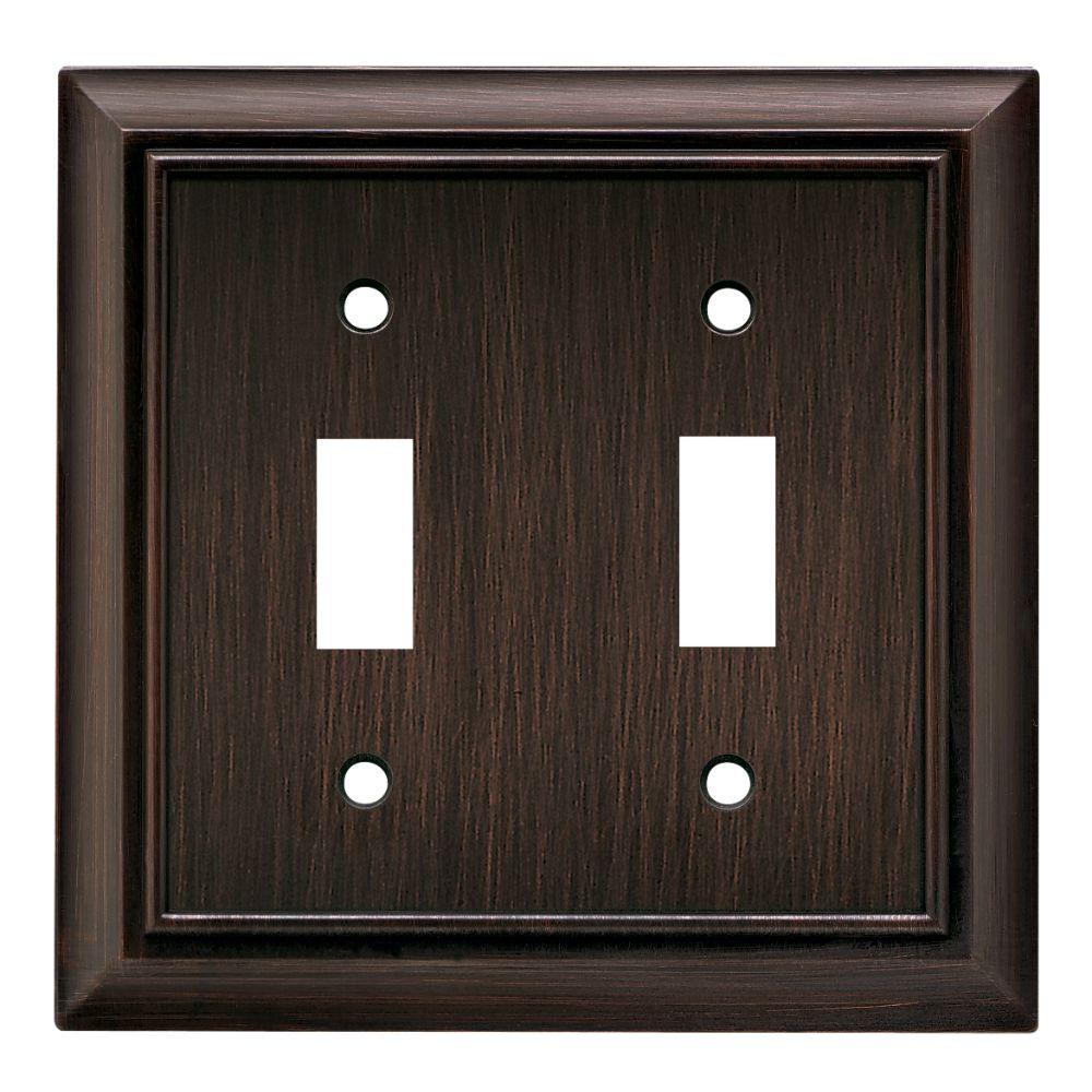 Liberty Architectural Decorative Double Switch Plate, Venetian Bronze