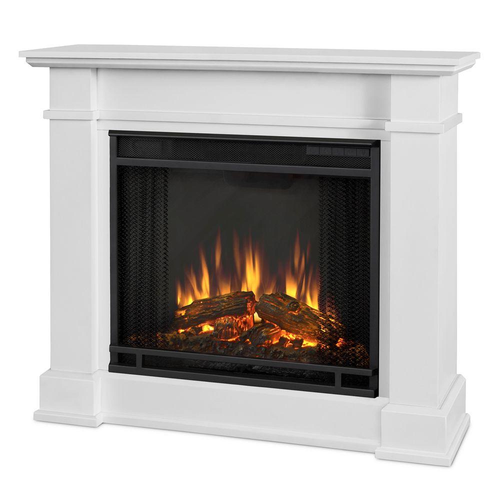 Real Flame Devin 36 In Electric Fireplace In White 1220e W The