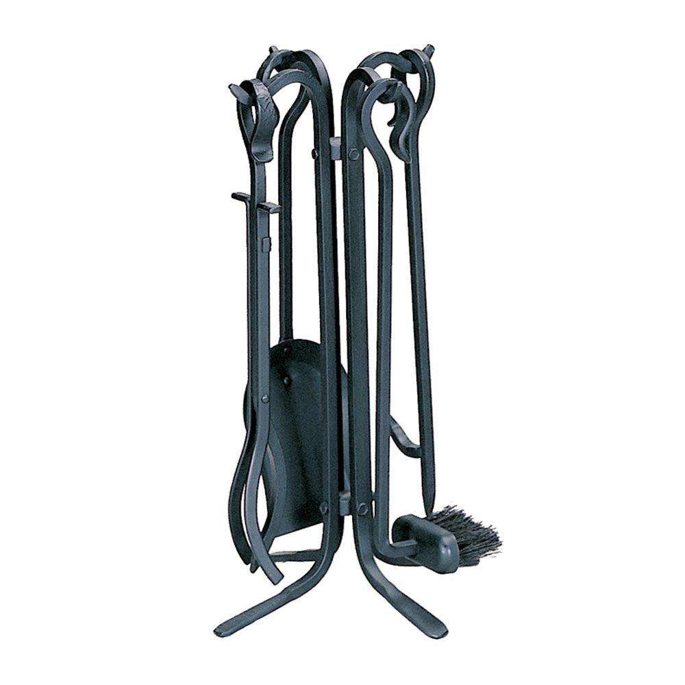 Uniflame Black Rustic Mini 5 Piece Fireplace Tool Set With Heavy