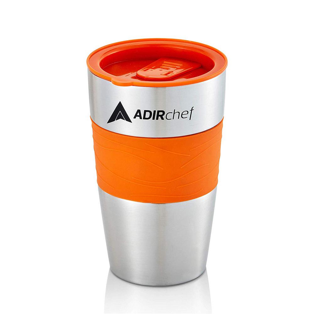 Adirchef 15 Oz Black Stainless Steel Travel Mug 2 Pack 800 01 Mug The Home Depot