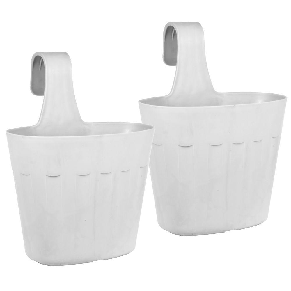 Pride Garden Products Mela 8.75 in. White Plastic Saddlebag Rail