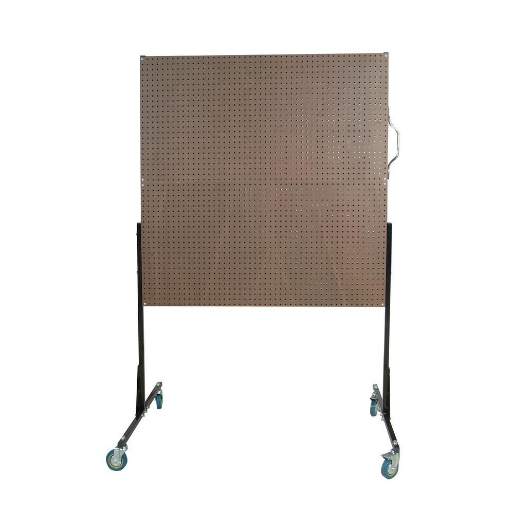 XtraWall 50 in. W Mobile Stand-Alone Pegboard Unit Utility Cart with 4 ...