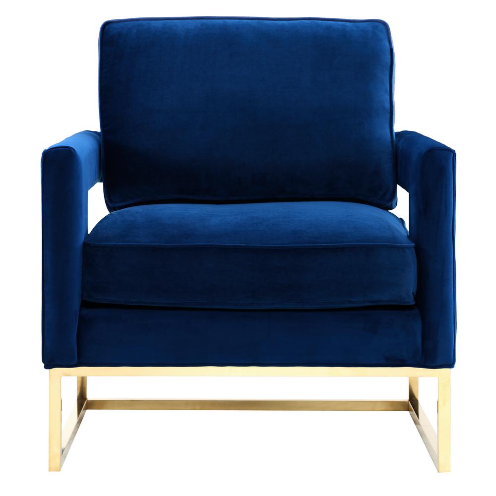 Tov Furniture Avery Navy Velvet Chair A91 The Home Depot Tov Furniture Avery Navy Velvet Chair