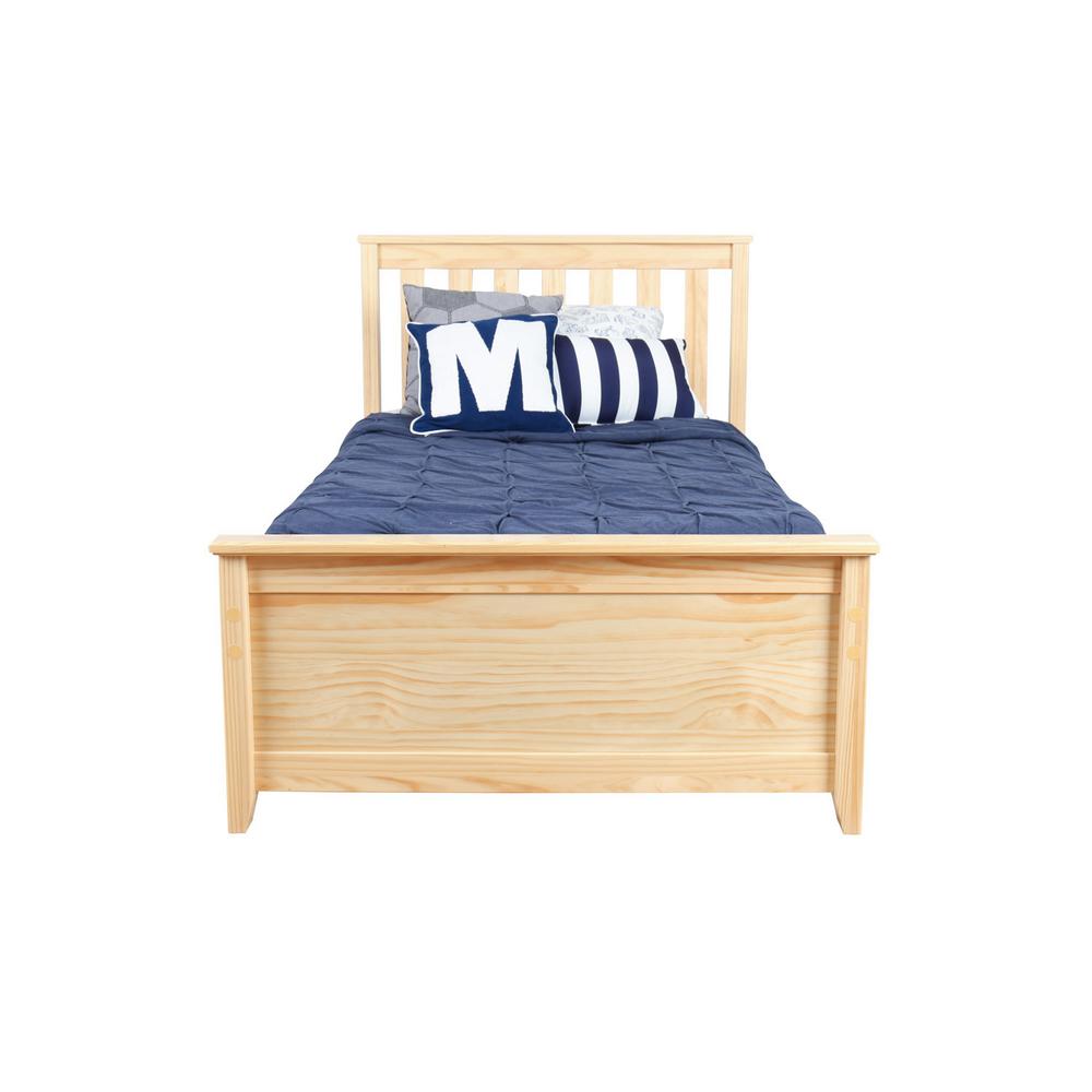Max Lily Natural Twin Size Single Bed 180210 001 The Home Depot