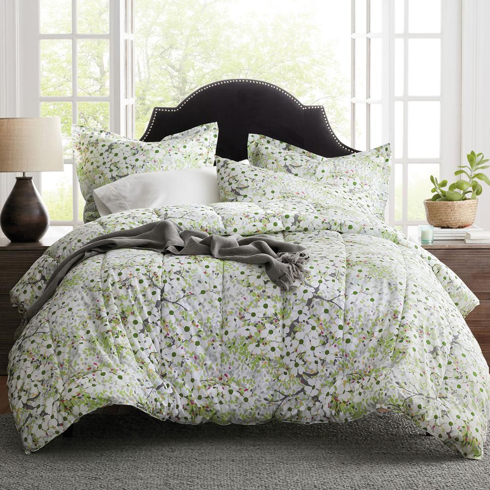 The Company Store Dogwood Multi Cotton Percale Queen Comforter 50368EQ