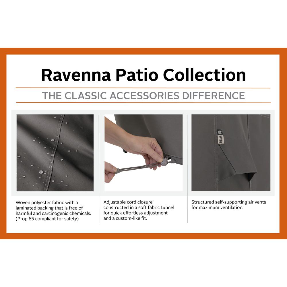 Classic Accessories Ravenna 92 In L X 36 In W X 32 In H Patio Curved Modular Sectional Sofa Cover 55 827 015101 Ec The Home Depot