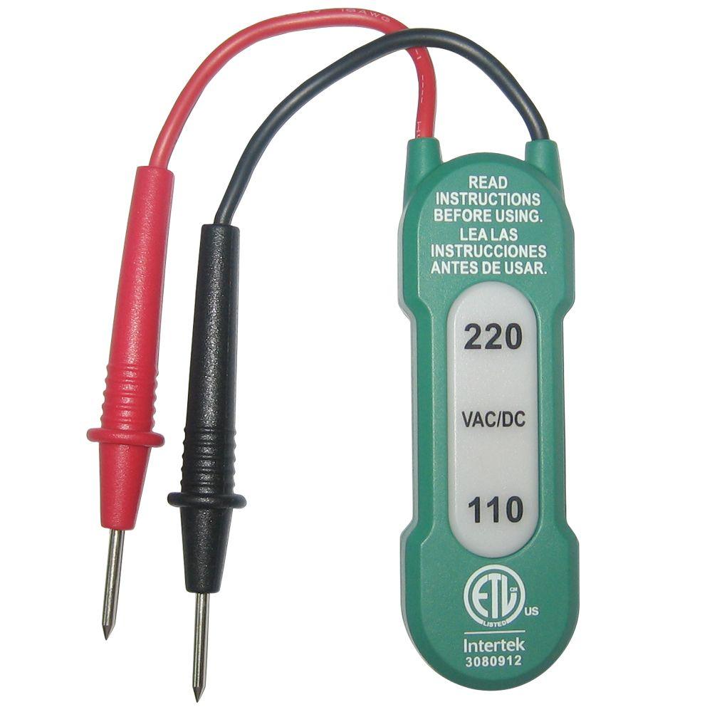 Commercial Electric 110 2v Ac Dc Voltage Tester With Gfci Outlet Tester Vtg 00r The Home Depot