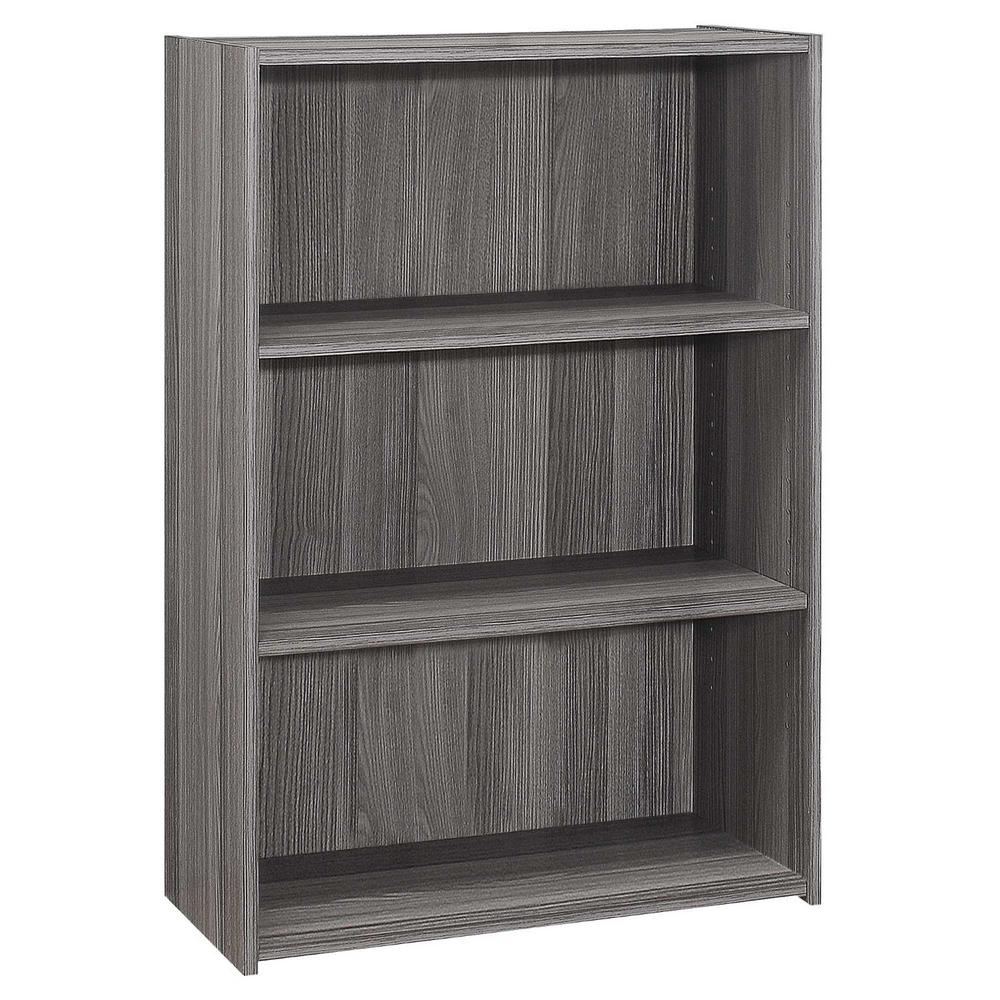 Homeroots Jasmine 35 5 In Grey Reclaimed Wood Look 3 Shelf