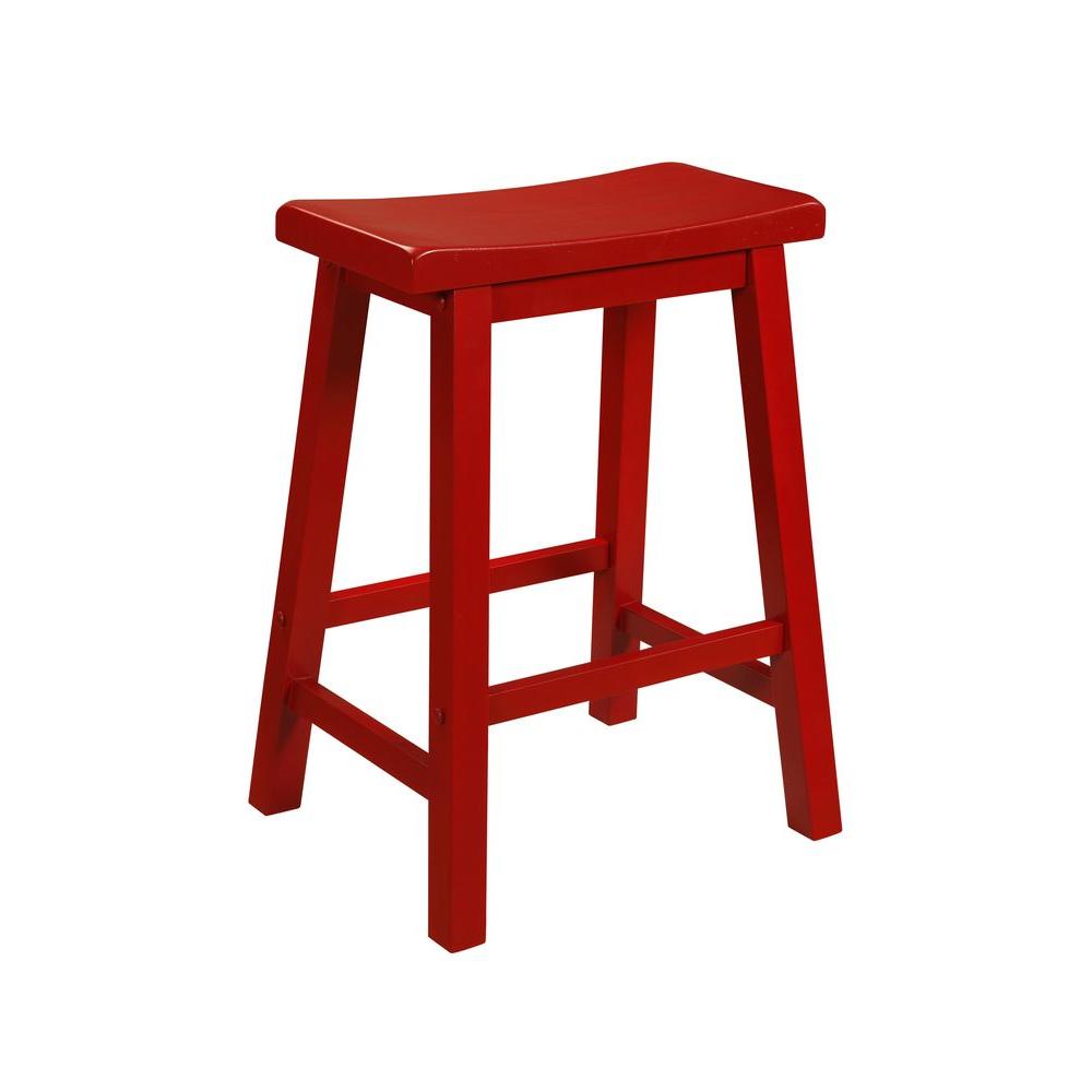 Saddle Seat Red Bar Stools Kitchen Dining Room Furniture Crimson Bar Stool