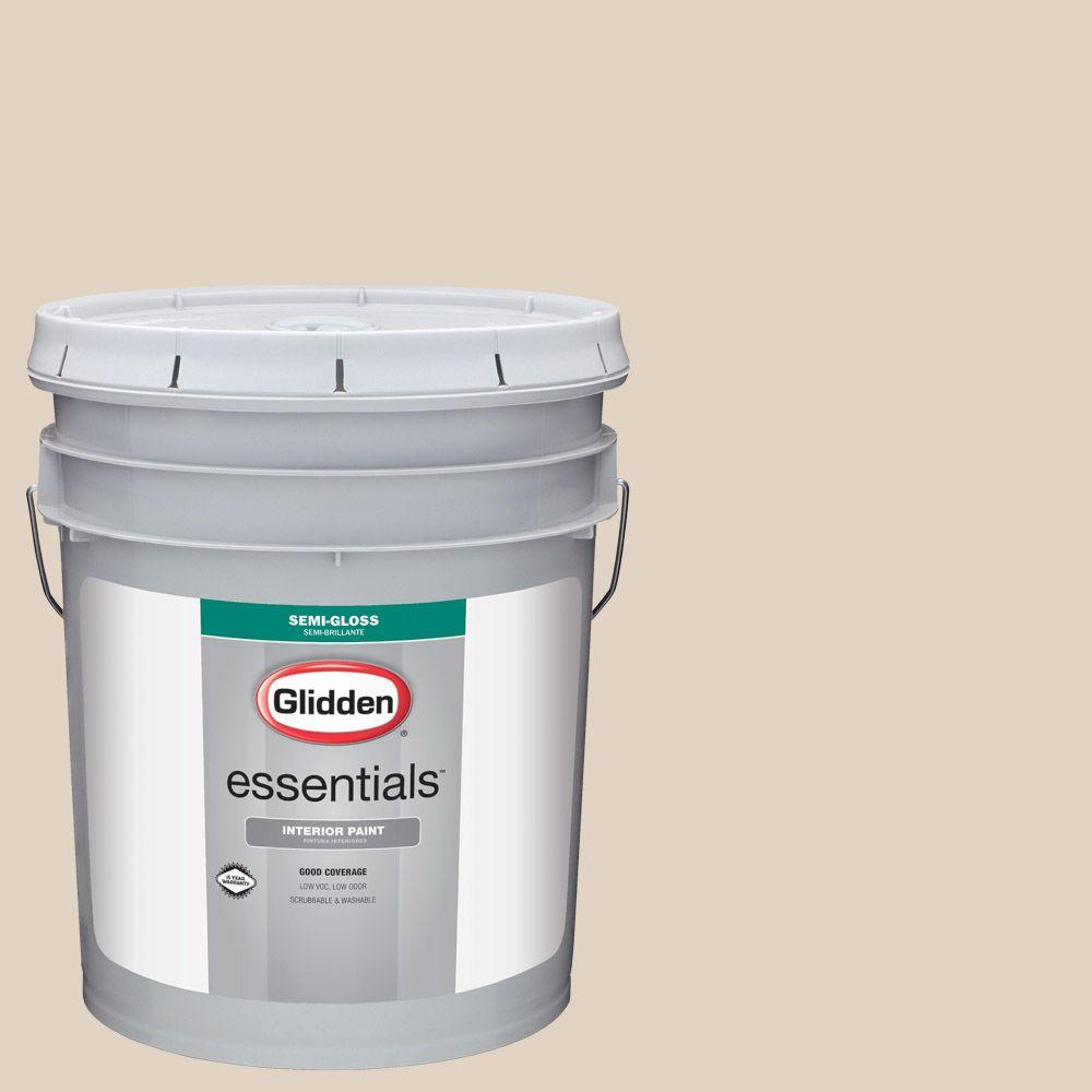 Glidden Essentials 5 gal. HDGWN02U Safari Bisque Beige SemiGloss