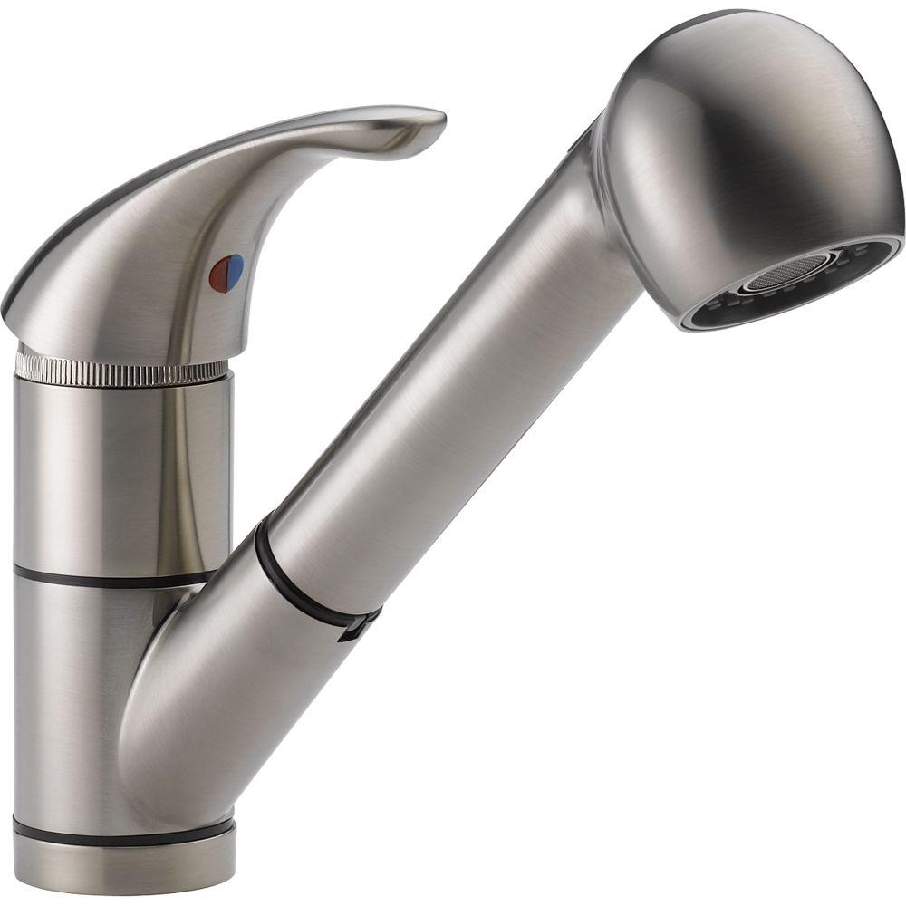 Peerless Choice Single Handle Pull Out Sprayer Kitchen Faucet In   Stainless Peerless Pull Out Faucets P18550lf Ss 64 1000 