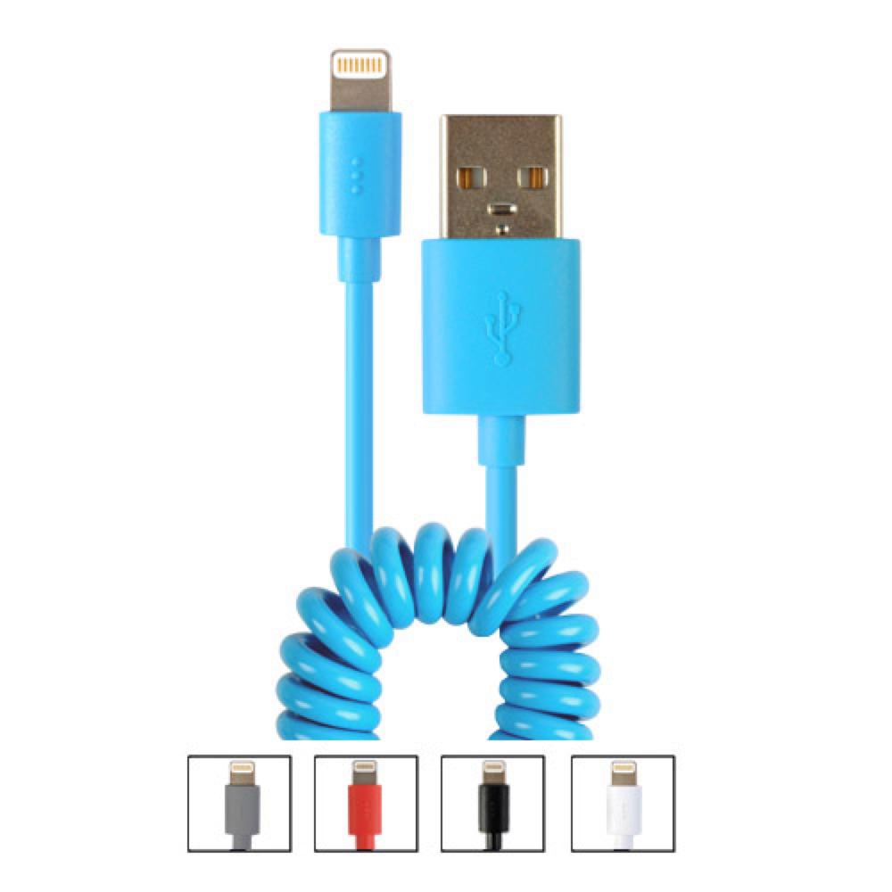 Tech and Go 3 ft. Coiled Cable for Lightning131 0359 TG3 The Home Depot