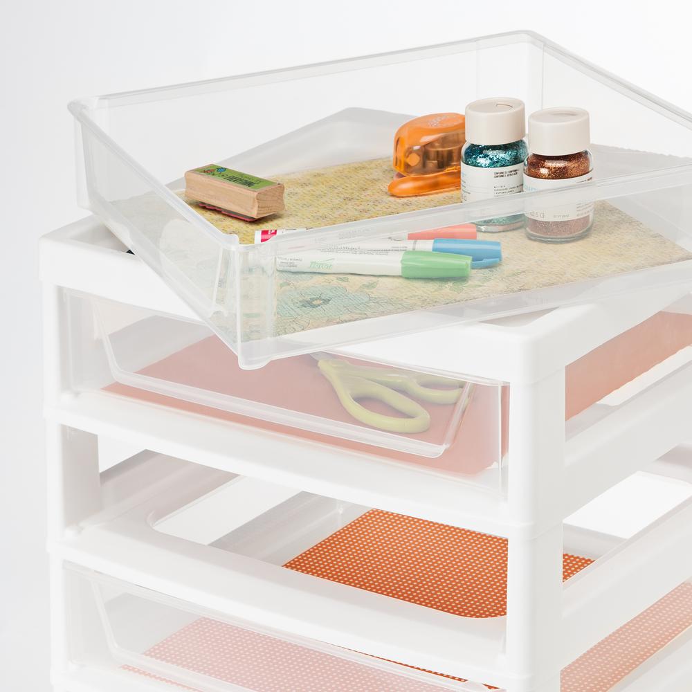 Iris 90 Qt 6 Drawer Scrapbook Cart In White 585451 The Home Depot