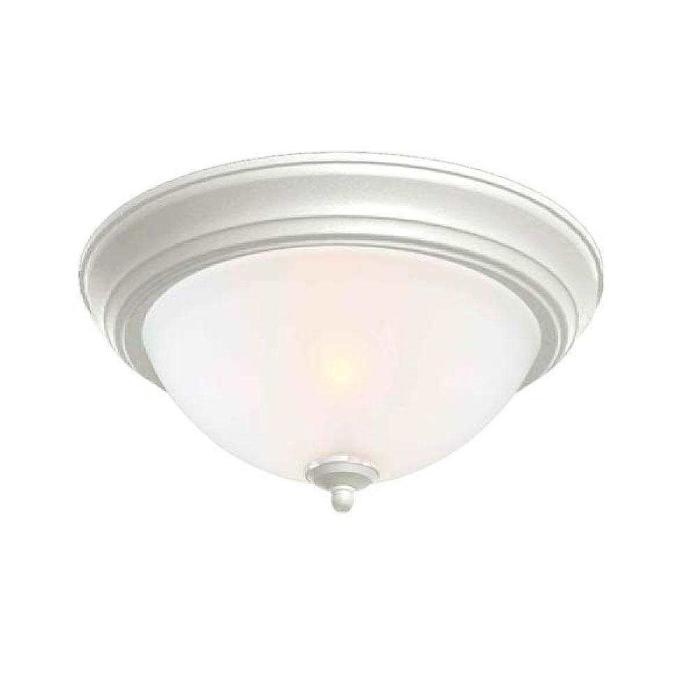 Commercial Electric 2Light White Flushmount with Twin PackEFG8012AWH The Home Depot