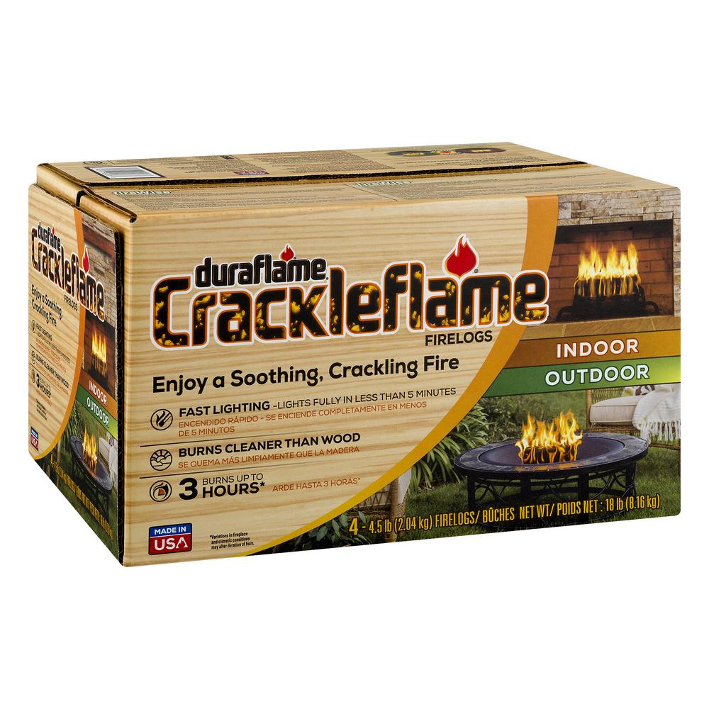 Crackleflame 4 5 Lbs Indoor Outdoor Firelogs 04537 The Home Depot