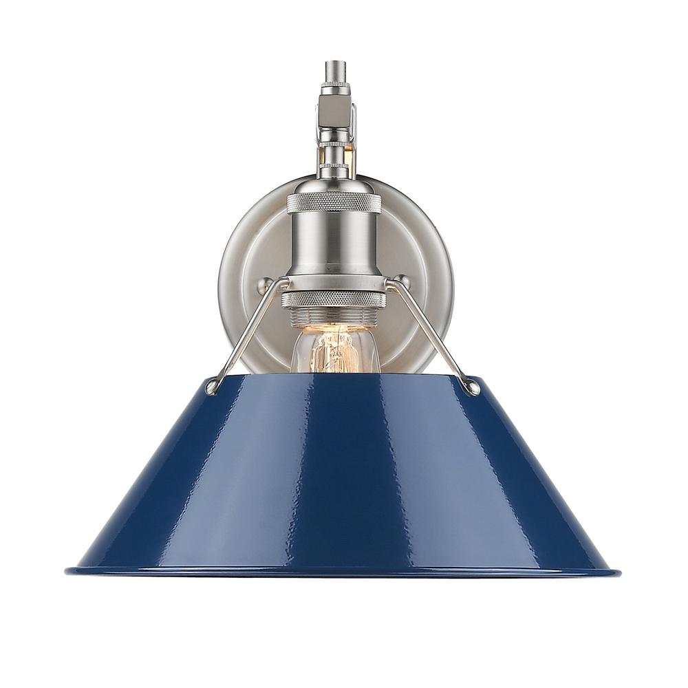 https://images.homedepot-static.com/productImages/a69f6bb0-965c-4ab4-9901-0c286767eac4/svn/pewter-finish-with-navy-shade-golden-lighting-sconces-3306-1w-pw-nvy-64_1000.jpg