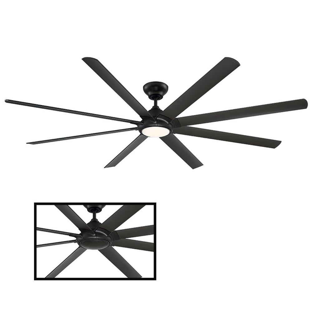 Modern Forms Hydra 96 In Led Indoor Outdoor Bronze 8 Blade Smart Ceiling Fan With 2700k Light Kit And Wall Control