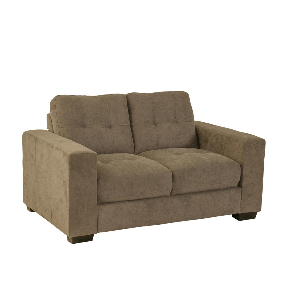 Corliving Club Tufted Brown Chenille Fabric Loveseat Lzy 191 L The Corliving Club Tufted Brown Chenille Fabric Loveseat
