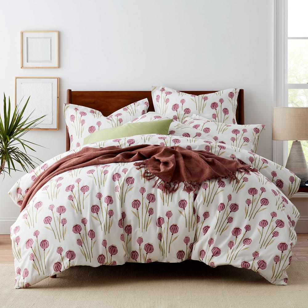 Patrina Fog Gray Embroidery Cotton King Duvet Cover V022360 The Home Depot