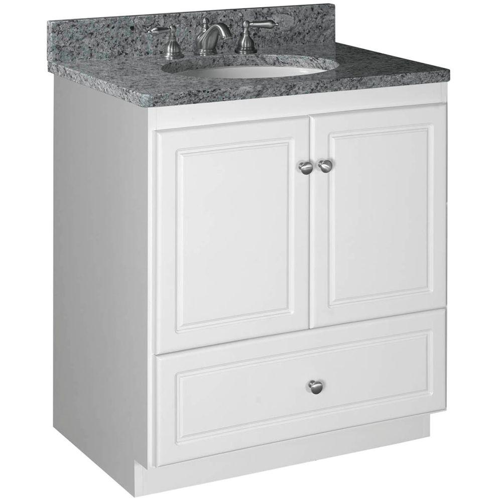 Simplicity By Strasser Ultraline 30 In W X 21 D 34 5 H Vanity With No Side Drawers Cabinet Only Satin White