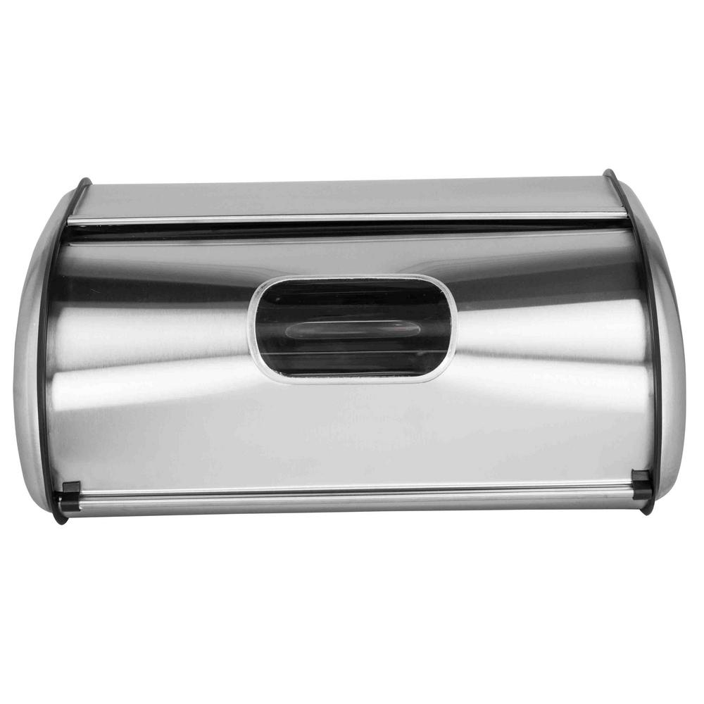 Home Basics Stainless Steel BreadboxBB44459 The Home Depot