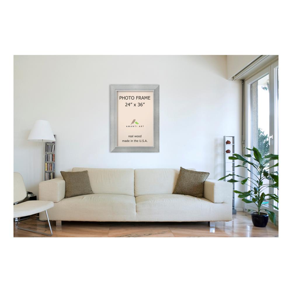 Amanti Art Romano 24 In X 36 Silver Picture Frame