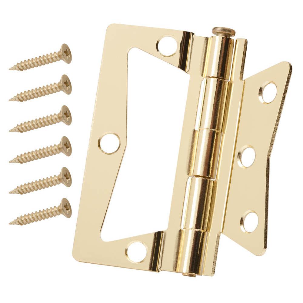 Brass Surface Mount Door Hinges Door Hardware The Home Depot